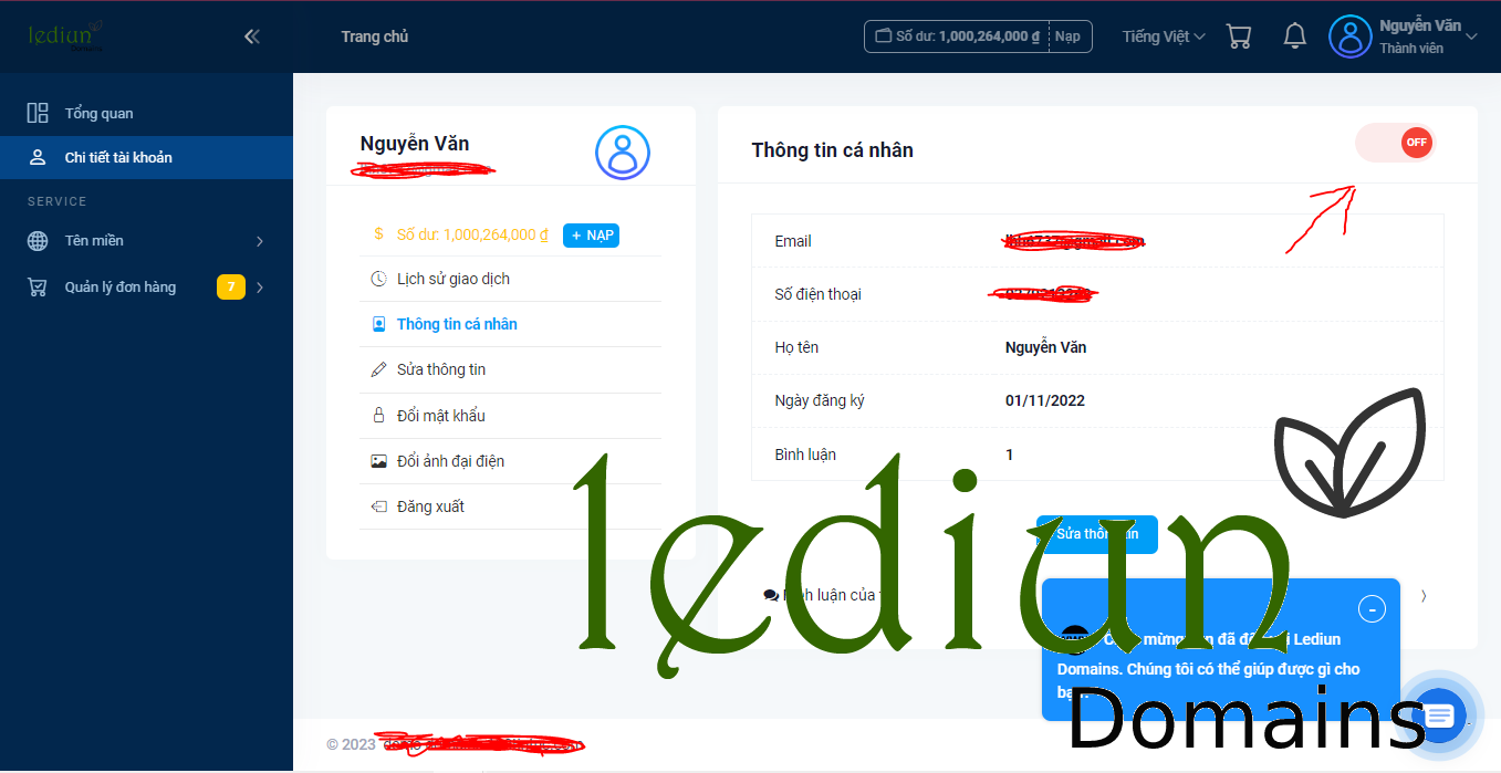 Tính năng tự động gia hạn - Lediun Domains